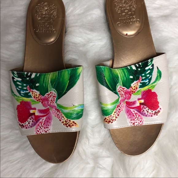 vince camuto orchid blush pink flower flat sandal - Picture 10 of 12